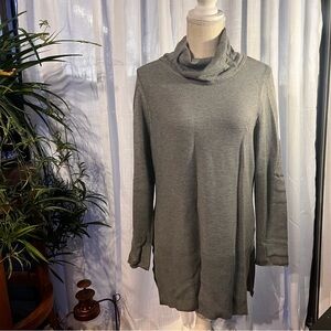 ADRIENNE VITTADINI Cozy 2 Tone Gray Cowl Neck Sweater - Size Large